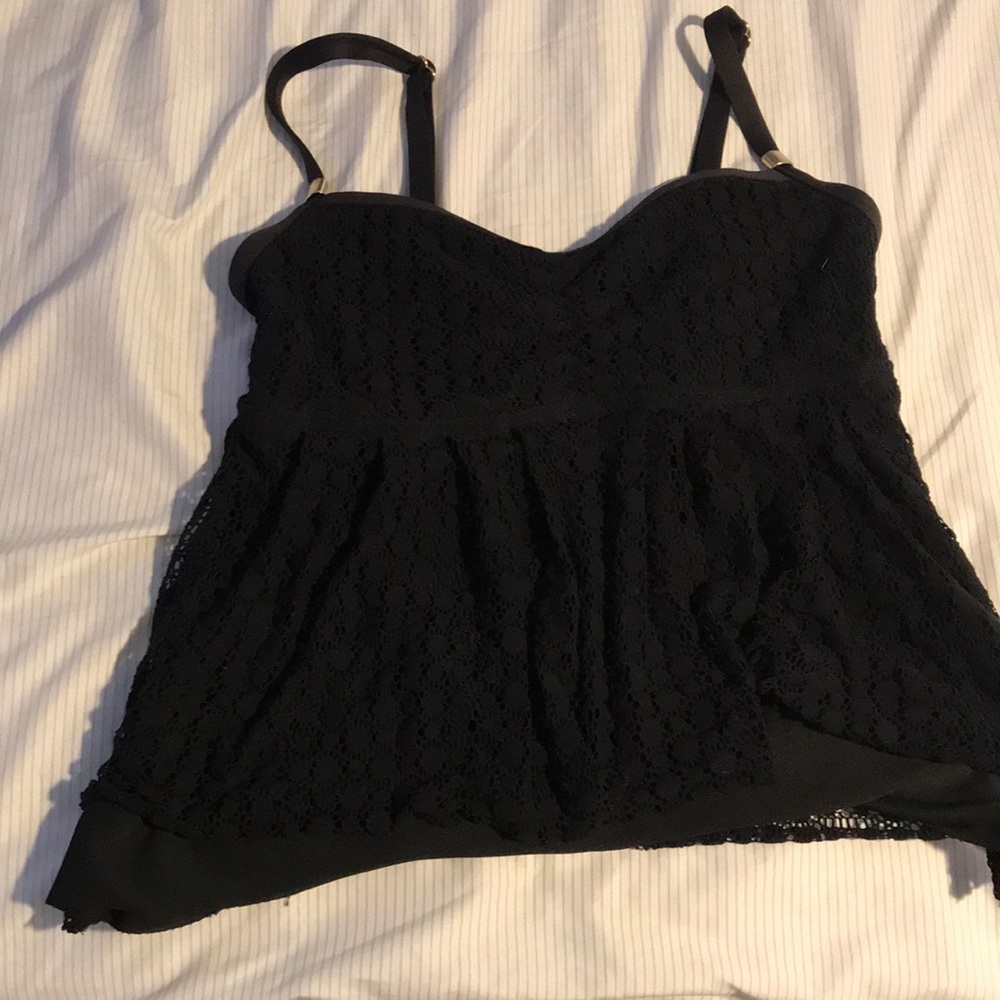 Black swim top